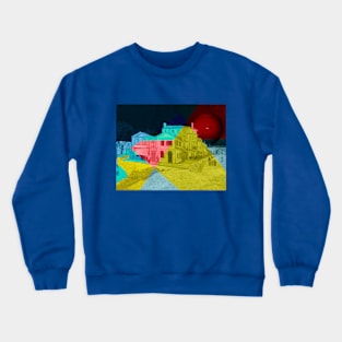 The Yellow House by Van Gogh (Remix by SABRE) Crewneck Sweatshirt